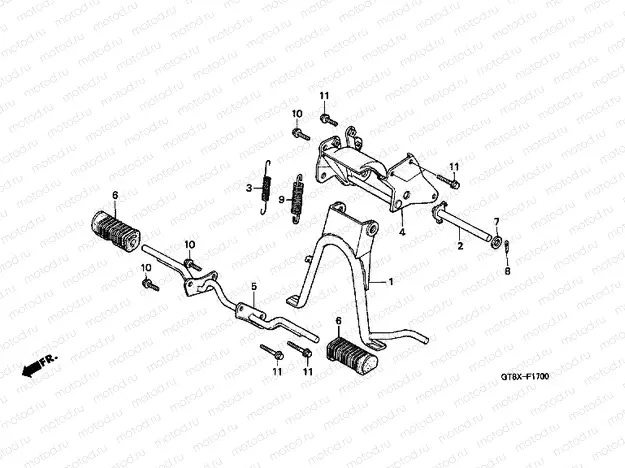 F-17 SUPPORT / FOOTREST