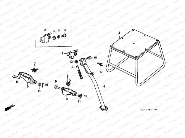 F-17 SUPPORT / FOOTREST