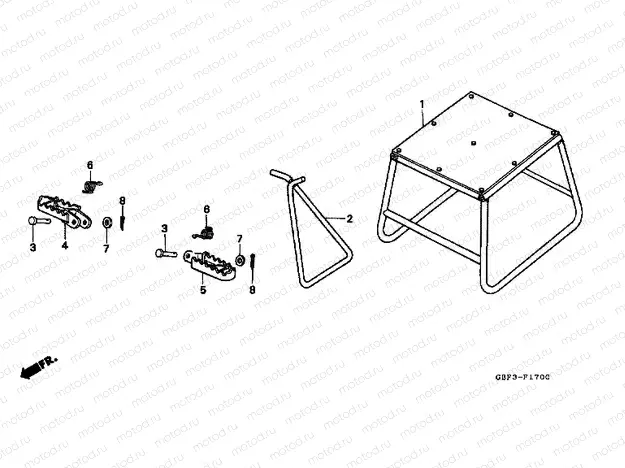 F-17 SUPPORT / FOOTREST