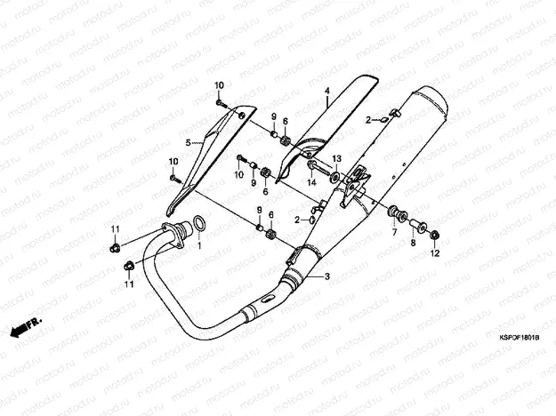 F-18-1 EXHAUST DRUM (CBF150MB / MC)