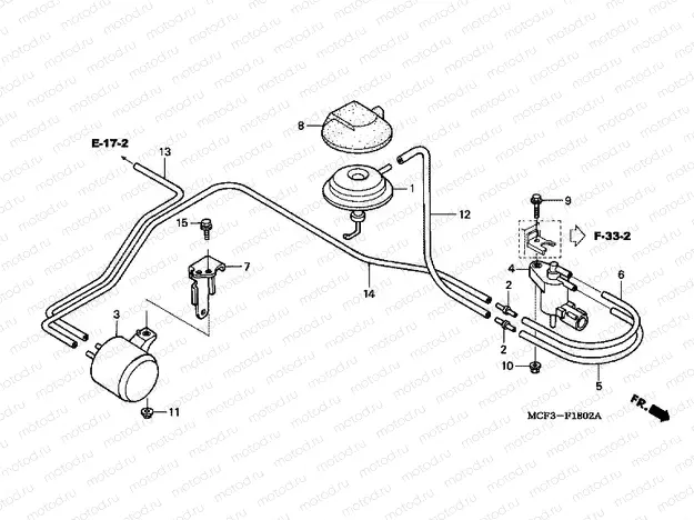 F-18-2 SOLENOID VALVE (VTR1000SP2 / 3/4/5/6)