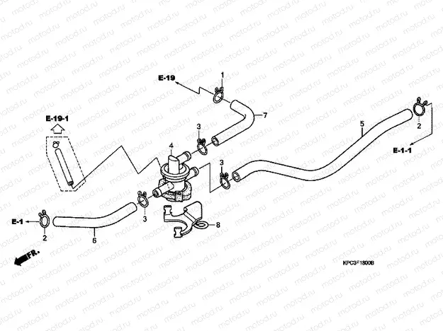F-18 AIR BLOW CONTROL VALVE (XL125V1 / 2/3/4/5/6)