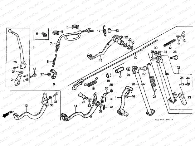 F-18 BRAKE PEDAL / PEDAL REPLACEMENT / SIDE SHELF