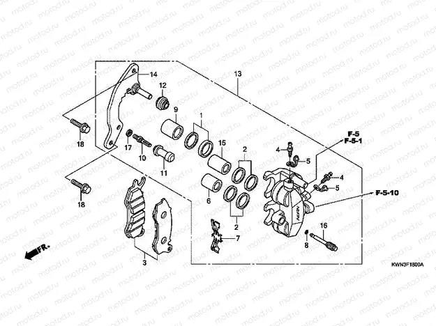 F-18 FRONT BRAKE CALIPER