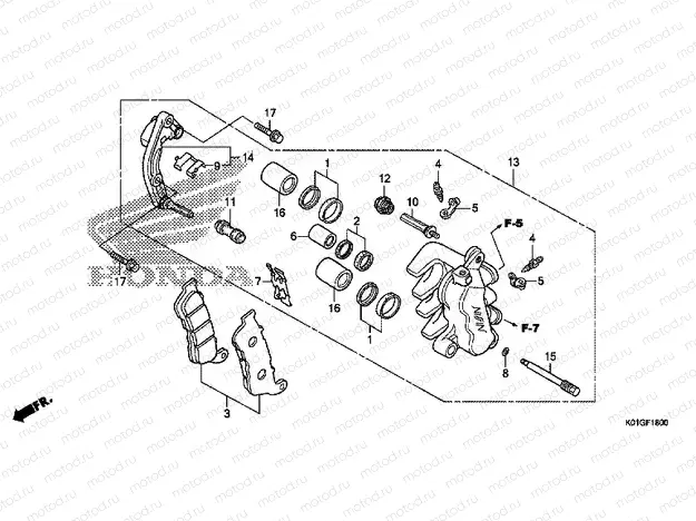 F-18 FRONT BRAKE CALIPER