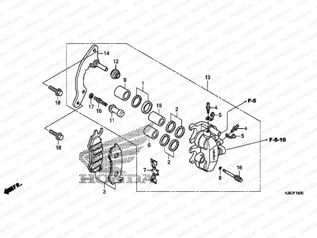 F-18 FRONT BRAKE CALIPER