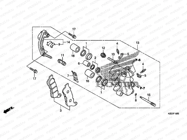 F-18 FRONT BRAKE CALIPER