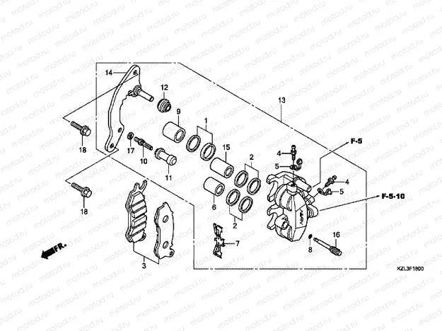 F-18 FRONT BRAKE CALIPER