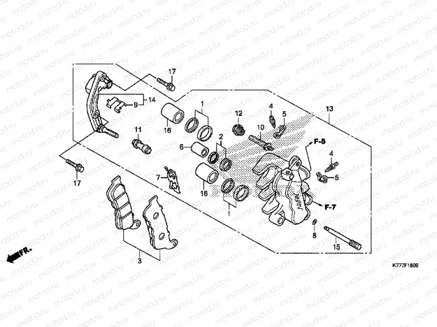 F-18 FRONT BRAKE CALIPER (SH125D)