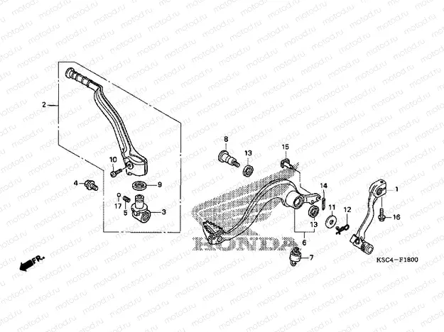 F-18 PEDAL / PUSHING ARM LEVER