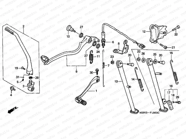 F-18 PEDAL / SUPPORT
