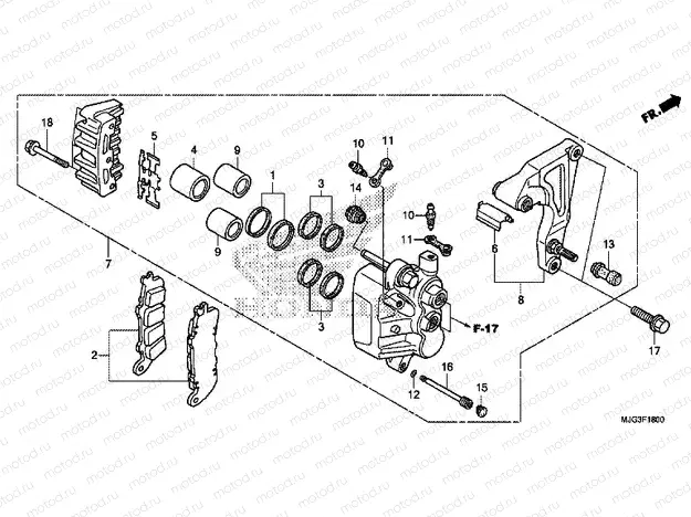 F-18 REAR BRAKE CALIPER