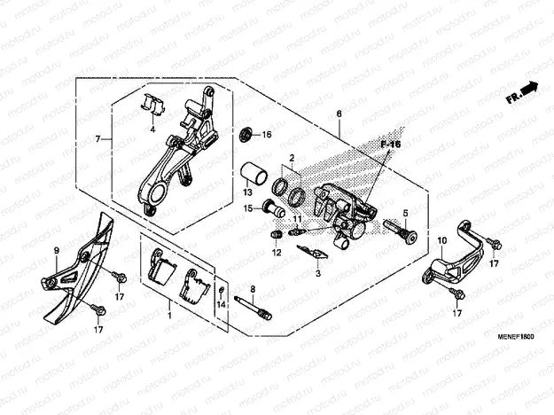 F-18 REAR BRAKE CALIPER