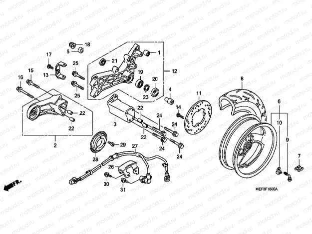 F-18 REAR WHEEL
