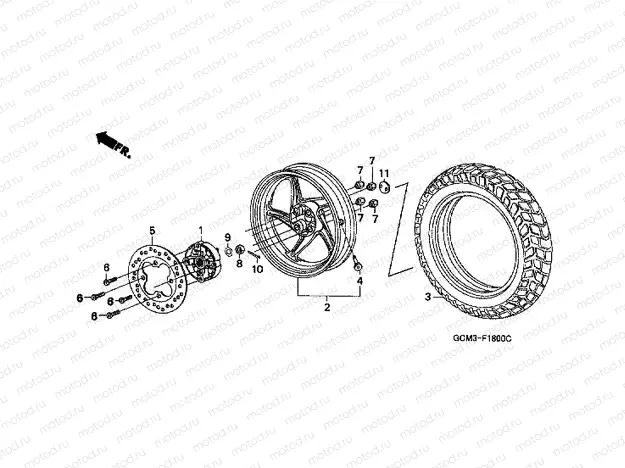 F-18 REAR WHEEL (2)