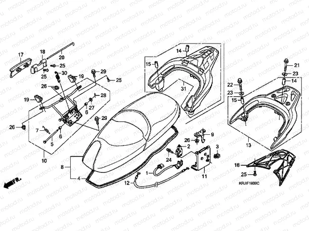 F-18 SEAT / REAR HOLDER