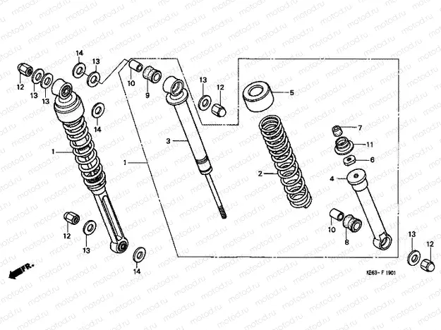 F-19-1 REAR SHOCK ABSORBER (2)