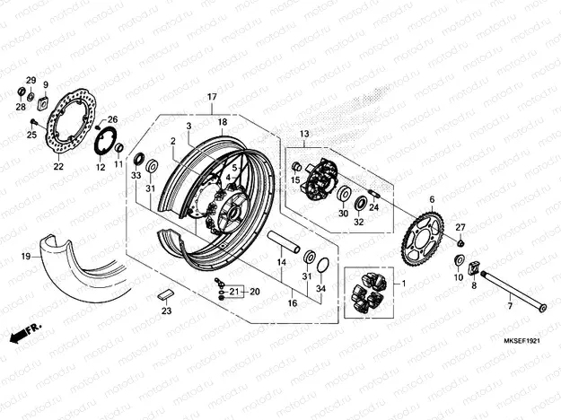 F-19-21 REAR WHEEL