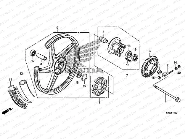 F-19-30 REAR WHEEL