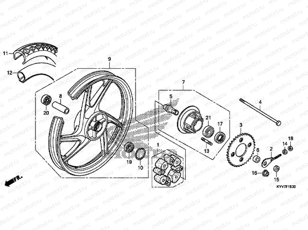 F-19-30 REAR WHEEL (NF1003WH)