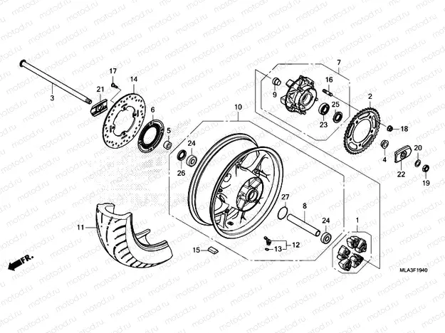 F-19-40 REAR WHEEL