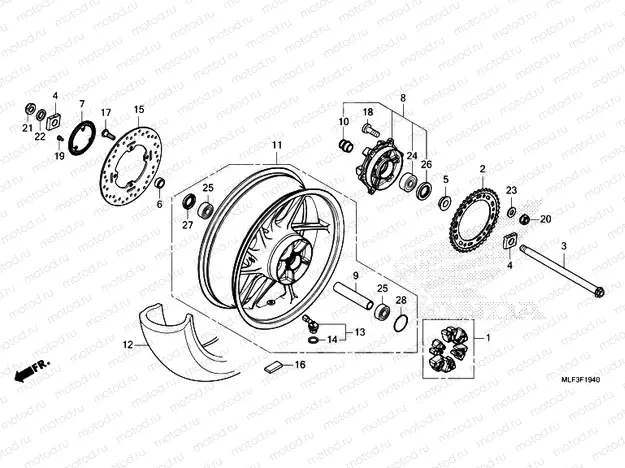 F-19-40 REAR WHEEL