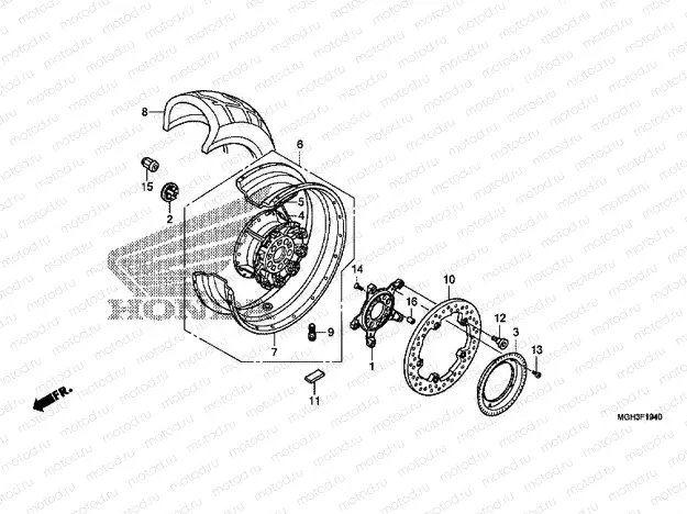 F-19-40 REAR WHEEL