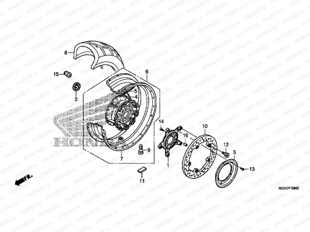 F-19-40 REAR WHEEL