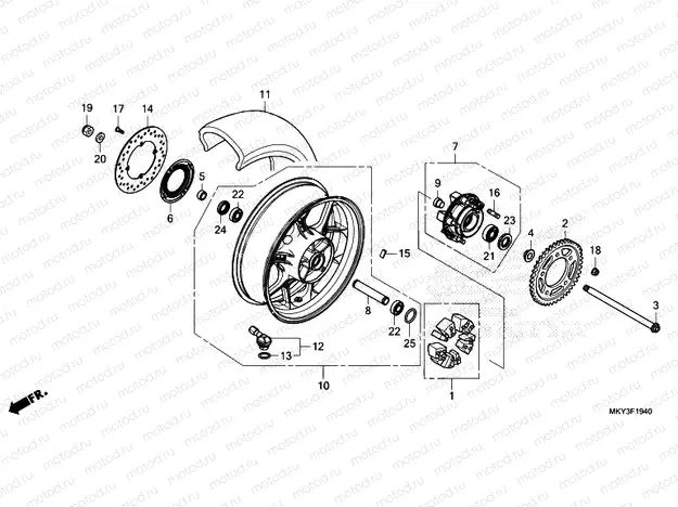 F-19-40 REAR WHEEL