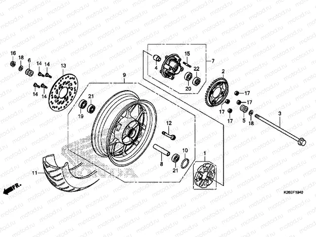 F-19-40 REAR WHEEL