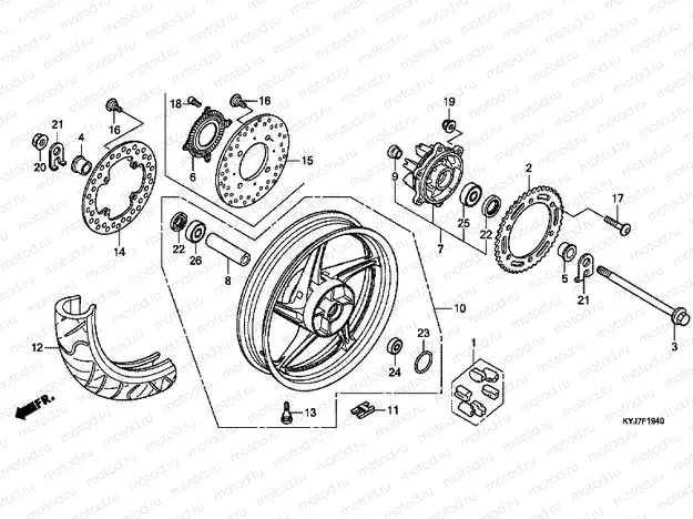 F-19-40 REAR WHEEL