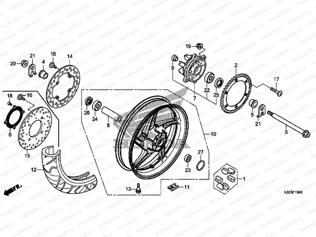 F-19-40 REAR WHEEL