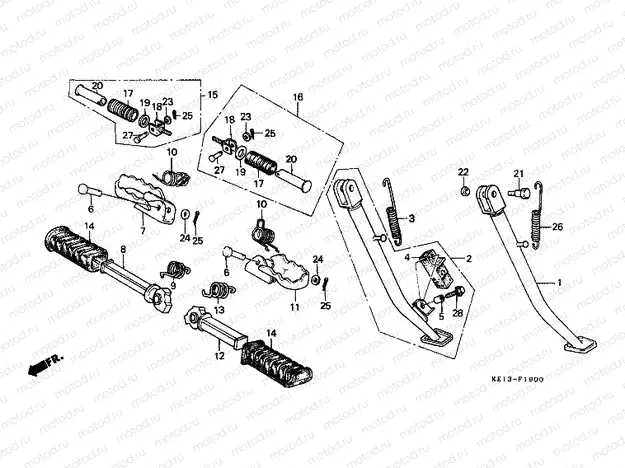 F-19 FOOTREST / SUPPORT (1)