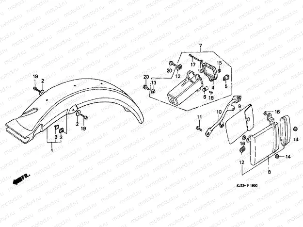 F-19 REAR FENDER