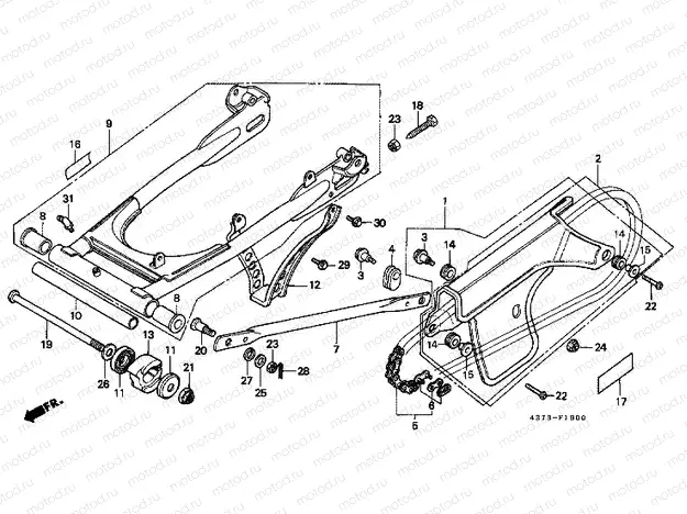F-19 REAR FORK / CHAIN ​​CABINET