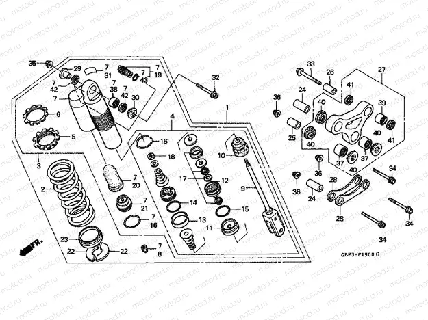 F-19 REAR SHOCK ABSORBER