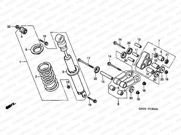 F-19 REAR SHOCK ABSORBER