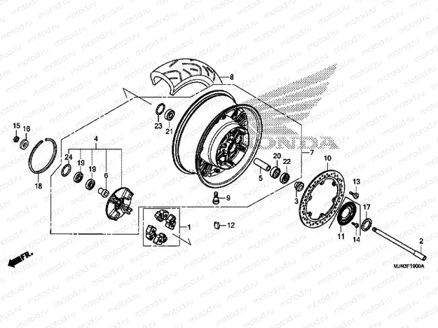 F-19 REAR WHEEL