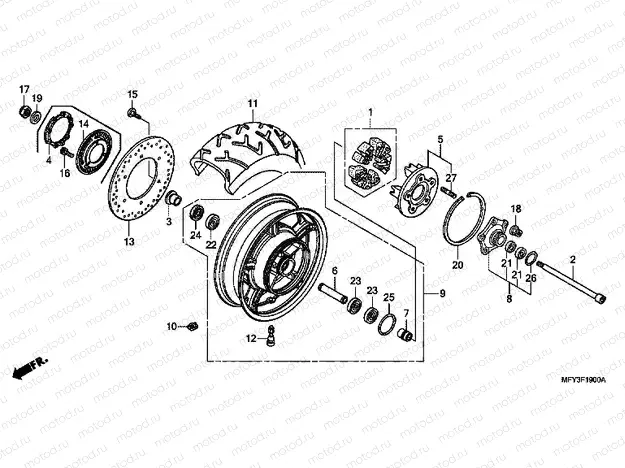 F-19 REAR WHEEL