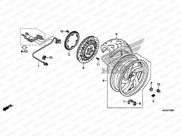 F-19 REAR WHEEL