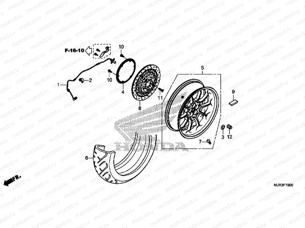 F-19 REAR WHEEL