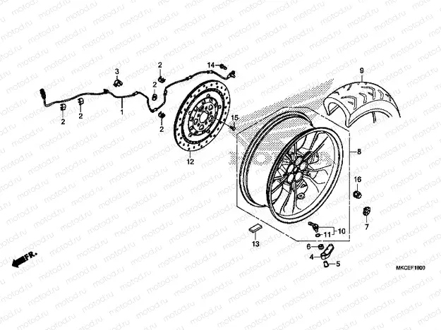 F-19 REAR WHEEL