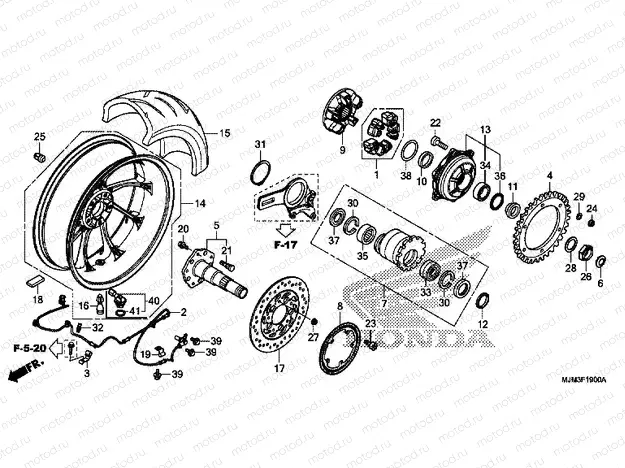 F-19 REAR WHEEL