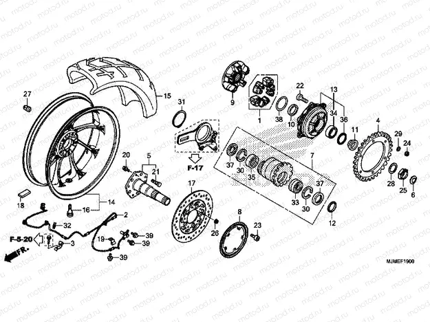 F-19 REAR WHEEL