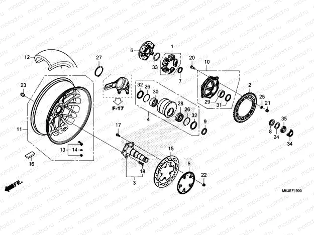 F-19 REAR WHEEL