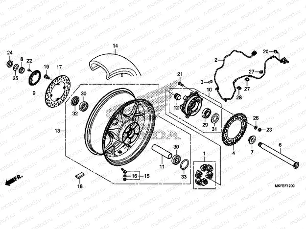 F-19 REAR WHEEL