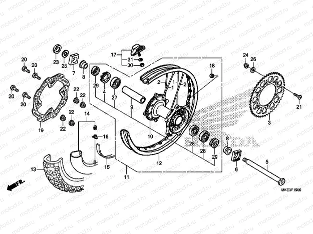 F-19 REAR WHEEL