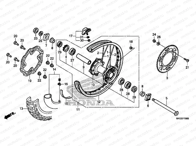 F-19 REAR WHEEL
