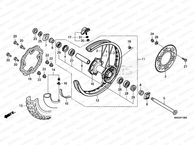 F-19 REAR WHEEL