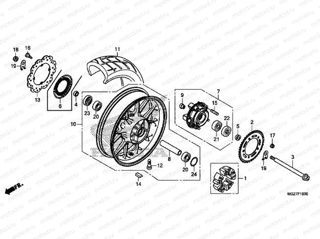 F-19 REAR WHEEL